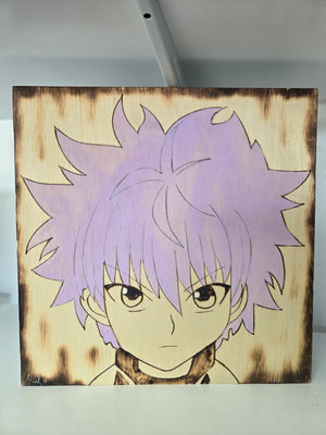 Killua, Wood Burning (12×12)- Hunter X Hunter Collection